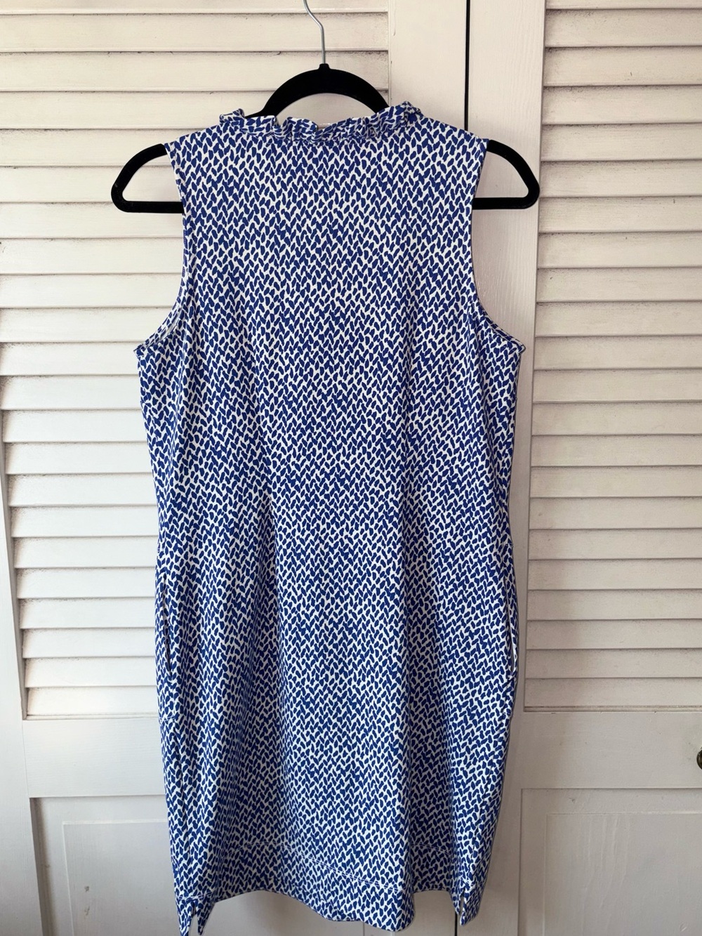 NWT Tommy Bahama IslandZone Blue Print Sleeveless Ruffle Dress Small - Picture 5 of 5